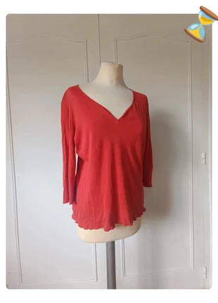 tee shirt femme rouge corail t L Phildar état impeccable coton, brand: Phildar, condition: Very good, size: L / 40 / 12, €5.00, €5.95 includes Buyer Protection
