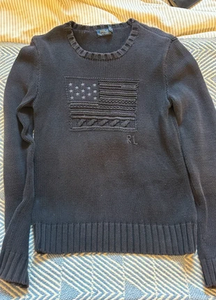 Ralph Lauren Navy Flag Jumper, brand: Ralph Lauren, condition: Very good, size: 8 / M, $28.00, $30.10 includes Buyer Protection