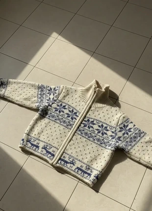 Gilet zippé motif nordique beige & bleu, brand: Frostline Heritage, condition: Very good, size: M / 38 / 10, €56.90, €60.45 includes Buyer Protection