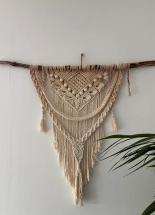 BOHO wandkleed macramé bruin -> crème, marque: onbekend, état: Bon état, 25,00 €, 26,95 € Protection acheteurs incluse