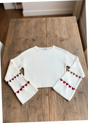 Pull-over femme à motifs géométriques cœur, col rond doux et manches longues, marque: LOOK, état: Très bon état, taille: L / 40 / 12, 44,90 €, 47,85 € Protection acheteurs incluse