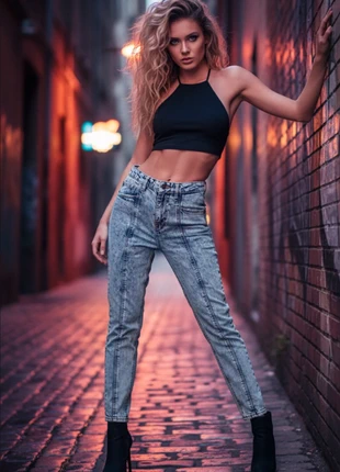 Jeans Bershka 32 Acid Wash Vita Alta Cuciture Vintage, marque: Bershka, état: Très bon état, taille: XXS / 32 / 4, 6,00 €, 7,00 € Protection acheteurs incluse