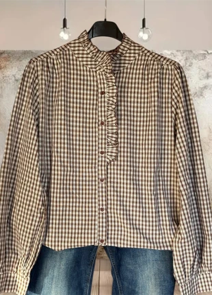 Blouse à carreaux Vichy bruns taille M, brand: Boutique Parisienne, condizioni: Nuovo senza cartellino, taglia: M / IT 42 / EU 38, €32.90, €35.25 include la Protezione acquisti Pro