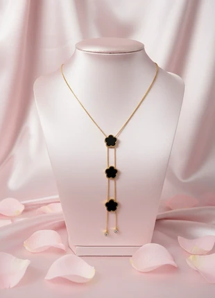 Black Clover Long Necklace – Elegant & Timeless, brand: Costume Jewellery, condition: New without tags, £7.99, £9.09 includes Buyer Protection Pro