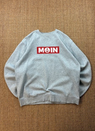 Pull Russell Athletic crewneck gris print MOIN ancre rouge Germany 2010s casual XL homme #0386, brand: Russell Athletic, condizioni: Ottime, taglia: XL, €30.00, €32.20 include la Protezione acquisti Pro