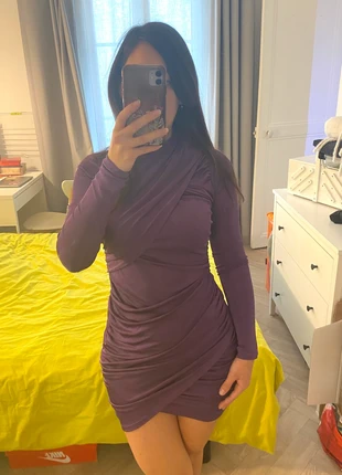Robe drapée H&M – Violet profond & coupe flatteuse, brand: H&M, condition: New with tags, size: S / 36 / 8, €12.00, €13.30 includes Buyer Protection