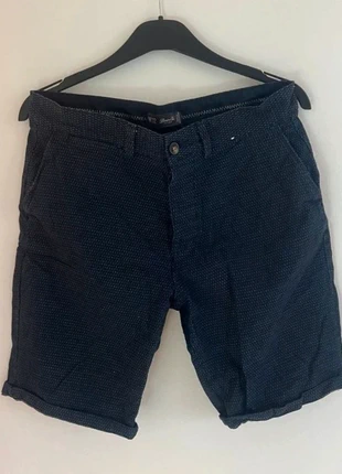 Short chino bleu marine à points blanc Denim&Co taille 42, marque: Denim Co, état: Très bon état, taille: W32 | FR 42, 3,00 €, 3,85 € Protection acheteurs incluse