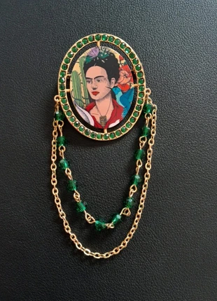 Broche Frida Kahlo art, condition: Very good, €10.00, €11.20 includes Buyer Protection Pro