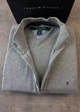 Pull camionneur 1/4 zips half zips tommy Hilfiger unies gris logo brodé taille XXL homme / PAN088, marca: Tommy Hilfiger, estado: Muito bom, tamanho: XXL, €39.90, €42.60 inclui Proteção do Comprador