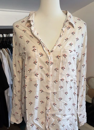 Chemise longue motifs oiseaux Promod T40, marke: Promod, zustand: Sehr gut, größe: L / 40 / 12, 7,00 €, 8,05 € inklusive Vinted-Käuferschutz