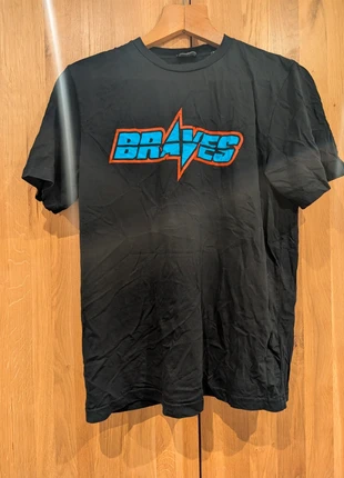 Diesel Black “Braves” Graphic T-Shirt – Bold Blue & Orange Print, 100% Cotton,Size M, brand: Diesel, condition: Good, size: M, £5.00, £5.95 includes Buyer Protection