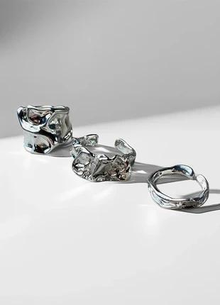 Lot de 3 Bagues Modern x Chrome en acier inoxydable, brand: CHROME, condition: Very good, size: Adjustable, €16.90, €18.45 includes Buyer Protection Pro