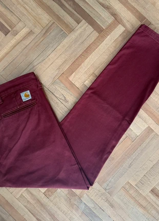 Pantalon Carhartt WIP Sid Pant - Taille W33/L32 - Bordeaux Slim, marca: Carhartt, estado: Muito bom, tamanho: PT 42 | W33, €30.00, €32.20 inclui Proteção do Comprador