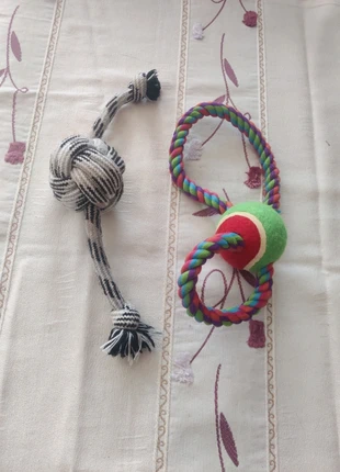 Lot 2 Jouets Corde Chien Neuf Sans Etiquette Balle Noeud, marca: Fit+Fun, estado: Nuevo sin etiquetas, 8,00 €, 9,10 € Protección al comprador incluida