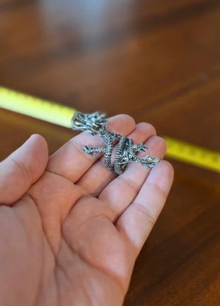 Dragon ring cuff full finger curling draak, staat: Nieuw zonder prijskaartje, maat: Aanpasbaar, € 5,00, € 5,95 inclusief Kopersbescherming