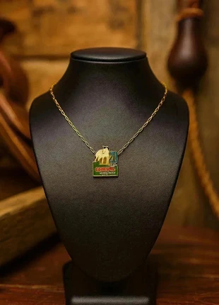 Collier pin's vintage upcyclé - fait-main - en acier inoxydable - cheval équestre equitation, marque: Fait Main, état: Neuf avec étiquette, 15,00 €, 16,45 € Protection acheteurs incluse