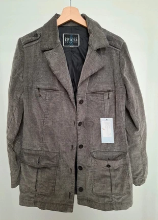 Veste Saharienne Grise velours Epicea – Élégance & Confort en Velours 🤍, merk: Epicea, staat: Nieuw met prijskaartje, maat: S / 36 / 8, € 56,00, € 59,50 inclusief Kopersbescherming