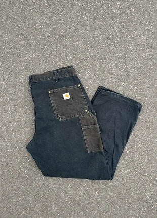 Pantalon carhartt R01 BLK double knee workwear baggy patiné vintage - Taille 40x30, marque: Carhartt, état: Très bon état, taille: W40 | FR 50, 65,00 €, 68,95 € Protection acheteurs (Pro) incluse