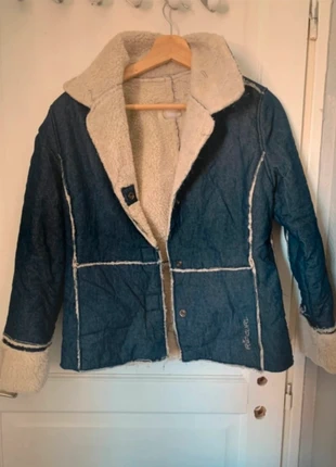 Surchemise bleu en imitation peau de mouton, estado: Muito bom, tamanho: XS / 34 / 6, €3.00, €3.85 inclui Proteção do Comprador