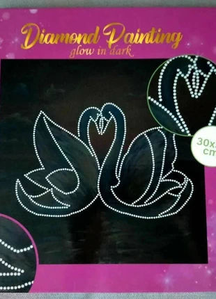 Kit Diamond Painting – Cygnes lumineux Glow in Dark – 30x30 cm, brand: sans marque, condition: New without tags, size: 7 years / 122 cm, €12.00, €13.30 includes Buyer Protection Pro