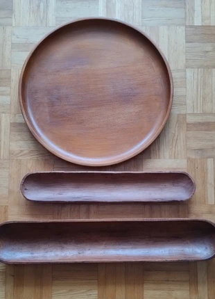 Luxueux plateau et coupes à fruits vintage en teck massif, marke: Inconnu, zustand: Neu, 26,00 €, 28,00 € inklusive Vinted-Käuferschutz