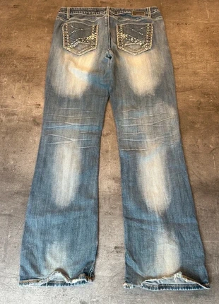 Vintage Y2K Flared Bootcut Jeans - Miss Me / True Religion / Rock Revival / Dolce & Gabbana Style, merk: Miss, staat: Heel goed, maat: M / 38 / 10, € 44,99, € 47,94 inclusief Kopersbescherming