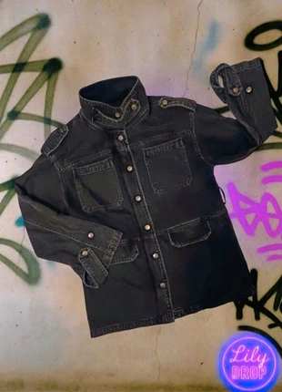 Veste longue en jean noir Zara – Taille M, merk: Zara, staat: Heel goed, maat: M / 38 / 10, € 10,50, € 11,73 inclusief Kopersbescherming