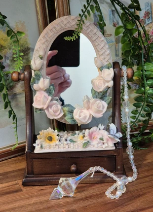 Boite a bijoux avec miroir et barbotine vintage, brand: Vintage Boutique, condition: Very good, €24.00, €25.90 includes Buyer Protection