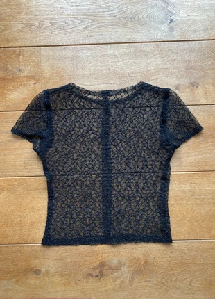 Women’s black transparent short-sleeved hirt, état: Neuf sans étiquette, taille: S / 36 / 8, 9,00 €, 10,15 € Protection acheteurs incluse