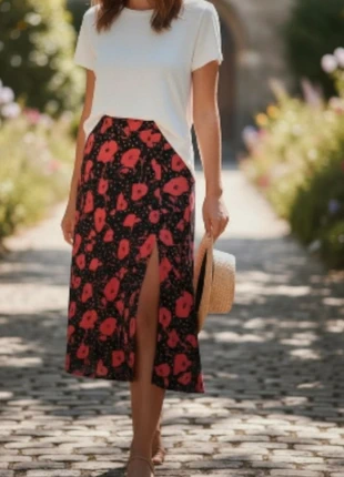 Jupe fendue fluide taille M, état: Très bon état, taille: M / 38 / 10, 10,00 €, 11,20 € Protection acheteurs incluse