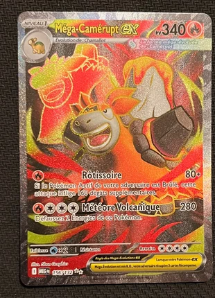 Carte Pokémon Mega Camérupt ex 156/132 MEG 🇫🇷, brand: Pokémon, condition: New without tags, €6.50, €7.53 includes Buyer Protection