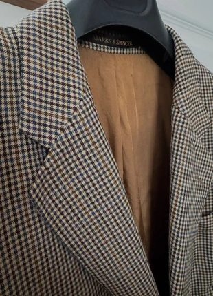 Veste Blazer vintage Marks & Spencer à motif pied-de-poule, brand: Marks & Spencer, condition: Good, size: L, €15.00, €16.45 includes Buyer Protection