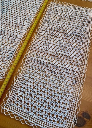 Set di tre runner da tavola all'uncinetto - bianchi, merk: Lavorazione Artigiana, staat: Heel goed, € 7,50, € 8,58 inclusief Kopersbescherming