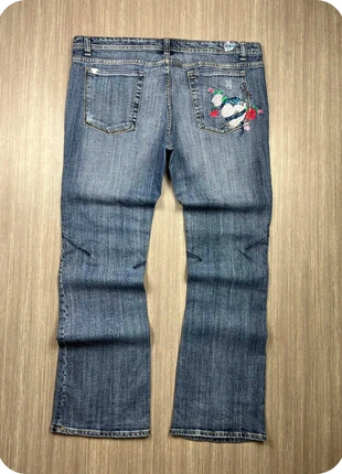 Pepe Jeans London Y2K Pants Brodé Sexy Strass Japan Style « Miss me » Flare Bootcut Vintage 90/00s, merk: Pepe Jeans, staat: Heel goed, maat: XXL / 44 / 16, € 29,90, € 32,10 inclusief Kopersbescherming