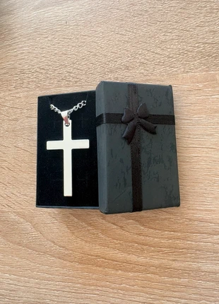 Chaîne argentée pendentif croix acier inoxydable homme femme, brand: Good Vibes, condition: New without tags, €7.90, €9.00 includes Buyer Protection Pro
