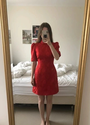 Robe Courte Rouge Jacquard – Élégante / Classy / Cocktail Chic / Soirée Glamour, marque: Lunevia, état: Très bon état, taille: M / 38 / 10, 44,99 €, 47,94 € Protection acheteurs (Pro) incluse