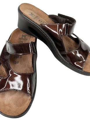 Mephisto Mobils Candy Slip On Sandals 38 Brown Patent, brand: Mephisto, condition: Very good, size: 6, £38.25, £40.86 includes Buyer Protection