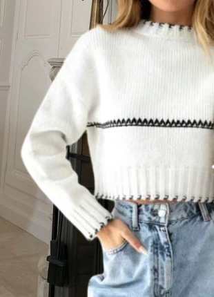 Pull court blanc, marque: Belle d’Azur, état: Neuf sans étiquette, taille: S / 36 / 8, 33,00 €, 35,35 € Protection acheteurs incluse