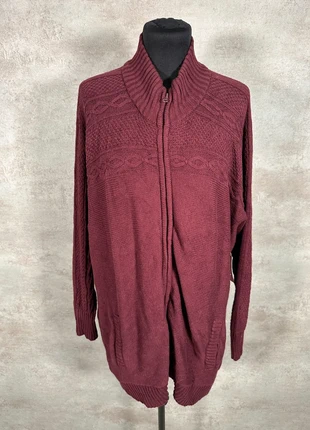 Cardigan Maille Torsadée Cable Knit Vintage St John's Bay rouge vin texturé taille XL, marca: Vintage Dressing, estado: Muito bom, tamanho: XL / 42 / 14, €15.00, €16.45 inclui Proteção do Comprador Pro