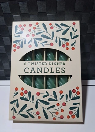 Set of 6 Twisted Christmas Dinner Candles – BNWT – Aldi – Festive Table Decor, brand: Aldi, condition: New, €10.00, €11.20 includes Buyer Protection