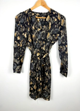 Tunique longue noire à ceinture | Kimono Fluide et léger | Taille S, condition: Very good, size: S / 36 / 8, €9.00, €10.15 includes Buyer Protection