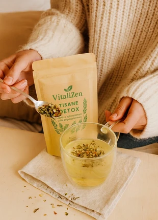 🌿 Tisane Détox Bio – VitaliZen | Infusion Bien-Être & Agrumes | 100 g, merk: VitaliZenn Etsy, staat: Nieuw met prijskaartje, € 12,90, € 14,25 inclusief Kopersbescherming