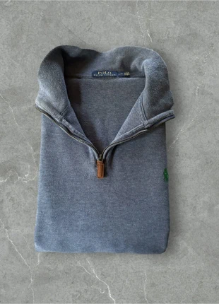 Half zip / 1/4 zip col camionneur Ralph Lauren gris bleu logo vert taille L, marque: Ralph Lauren, état: Très bon état, taille: L, 43,00 €, 45,85 € Protection acheteurs (Pro) incluse