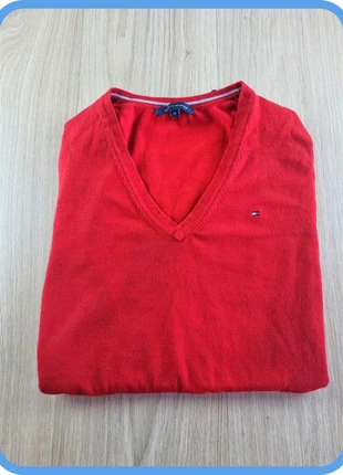 Pull à col V rouge Tommy Hilfiger Adolescents 14 ans, merk: Tommy Hilfiger, staat: Heel goed, maat: 14 jaar / 164 cm, € 15,00, € 16,45 inclusief Kopersbescherming