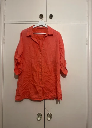 Size 16 coral open end shirt #size16 #shirt #openend, brand: Open End, condition: Very good, size: L / UK 16-18, £6.00, £7.00 includes Buyer Protection