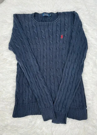 🧵 Pull Ralph Lauren en maille torsadée 🏇💙, marque: Ralph Lauren, état: Très bon état, taille: S / 36 / 8, 70,00 €, 74,20 € Protection acheteurs incluse
