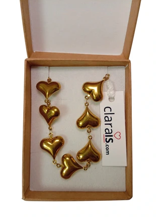 Bracciale Donna Cuori Dorato - Regalo Bracciale Donna Nuovo Con Cartellino, brand: Clarais, condizioni: Nuovo con cartellino, €2.90, €3.75 include la Protezione acquisti Pro