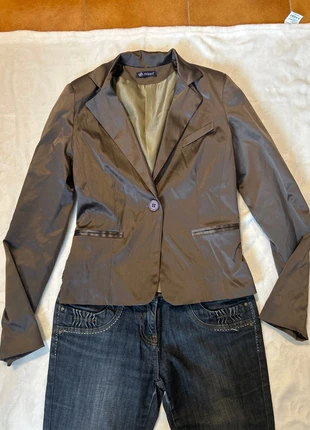 Giacca Mixerì marrone effetto seta – elegante, taglia S, stile Y2K, marca: Mixerí, estado: Muito bom, tamanho: S / 36 / 8, €6.00, €7.00 inclui Proteção do Comprador