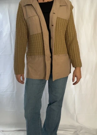 Veste bi texture maille et tissu beige vintage taille XL, marke: Vintage Dressing, zustand: Sehr gut, größe: XL / 42 / 14, 9,00 €, 10,15 € beinhaltet Vinted-Käuferschutz Pro