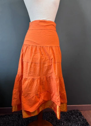 🧡 Jupe vintage longue orange, brand: Vintage Dressing, condition: Very good, size: XS / 34 / 6, €10.00, €11.20 includes Buyer Protection